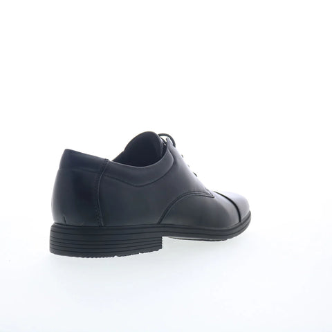 Rockport Stanwick Mens Black Leather Oxfords & Lace Ups Cap Toe Shoes