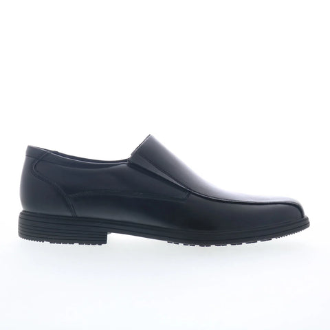 Rockport Stanwood Mens Black Leather Slip On Loafers & Slip Ons Casual Shoes