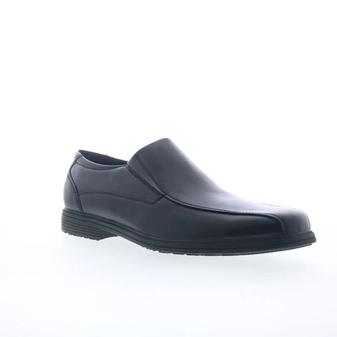 Rockport Stanwood Mens Black Leather Slip On Loafers & Slip Ons Casual Shoes