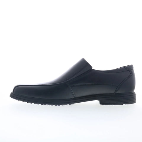 Rockport Stanwood Mens Black Leather Slip On Loafers & Slip Ons Casual Shoes