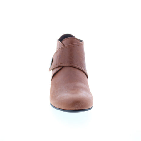 David Tate Status Womens Brown Narrow Leather Slip On Ankle & Booties Boots