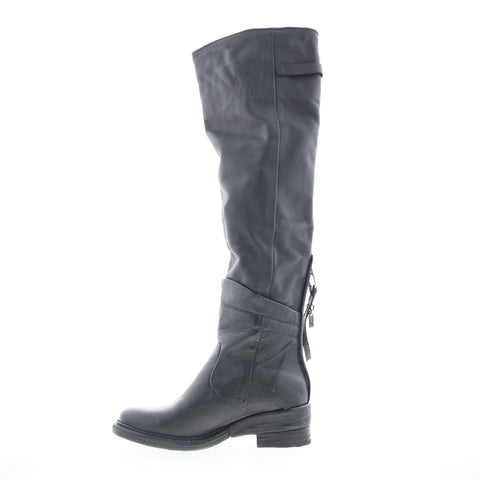 A.S. 98 Steed Womens Black Leather Zipper Knee High Boots