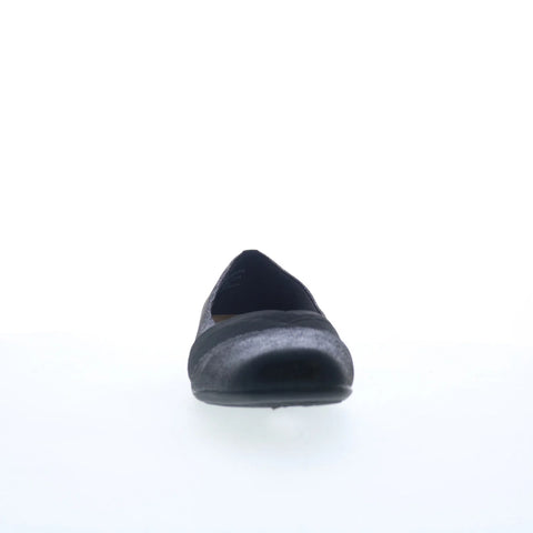 Trotters Stella T2374-014 Womens Black Synthetic Slip On Ballet Flats Shoes