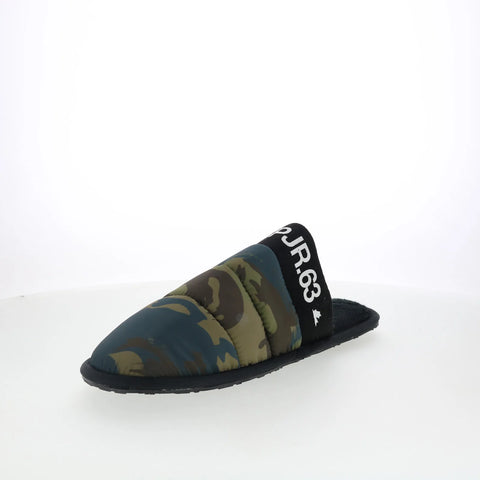 Pajar Stewie PDPSL00102.02 Mens Blue Canvas Slip On Clogs Slippers Shoes