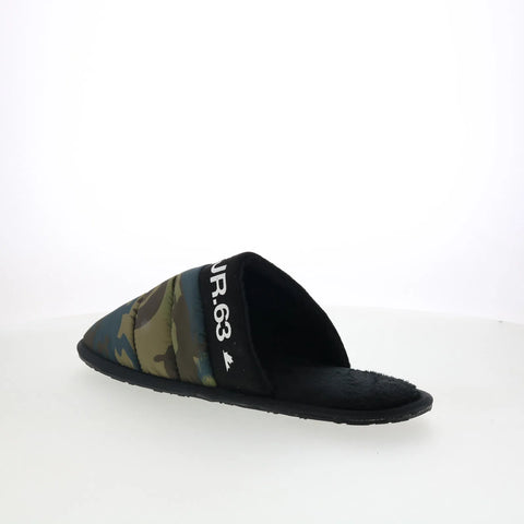Pajar Stewie PDPSL00102.02 Mens Blue Canvas Slip On Clogs Slippers Shoes