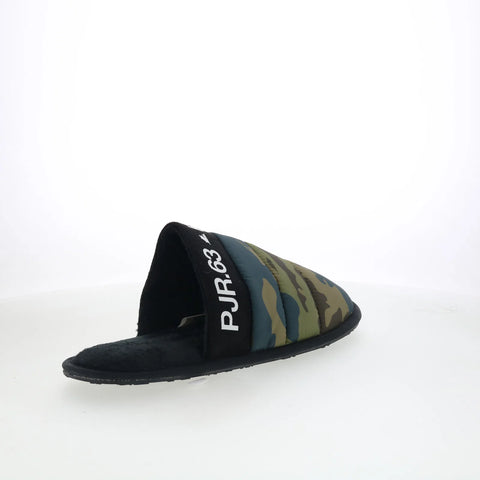 Pajar Stewie PDPSL00102.02 Mens Blue Canvas Slip On Clogs Slippers Shoes