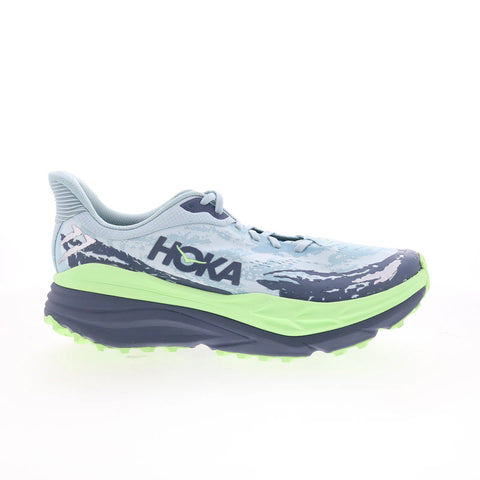Hoka Stinson 7 1141530-DYN Mens Blue Mesh Lace Up Athletic Hiking Shoes