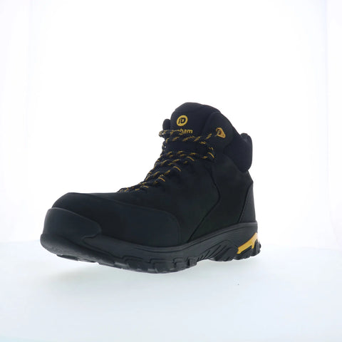 Dunham Stone Safety Waterproof Mens Black Leather Lace Up Work & Safety Boots