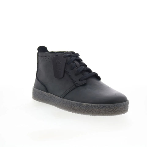 Clarks Streethill Mid 26178258 Mens Black Leather Lace Up Chukkas Boots