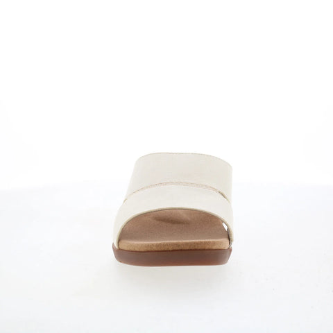 Spenco Sunrise Slide SP1218WHT Womens White Wide Suede Slides Sandals Shoes
