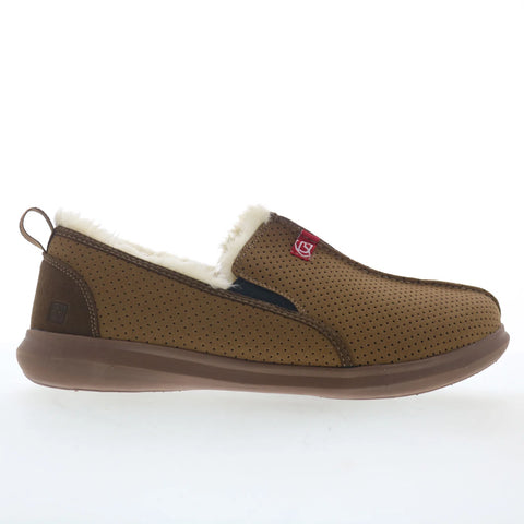 Spenco Supreme Slipper SP1054BIS Mens Brown Synthetic Loafer Slippers Shoes
