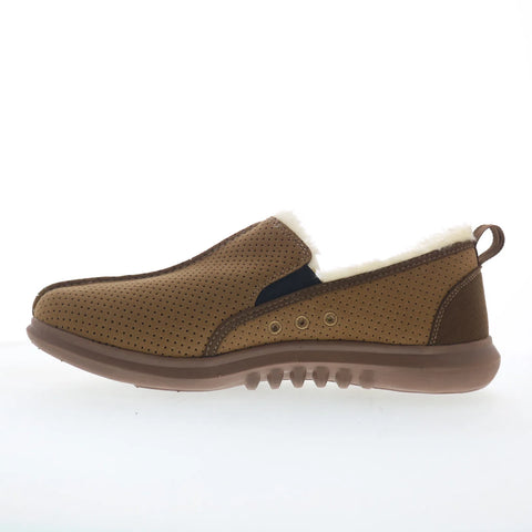 Spenco Supreme Slipper SP1054BIS Mens Brown Synthetic Loafer Slippers Shoes