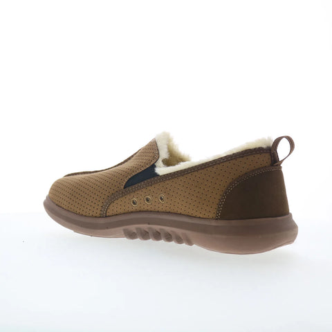 Spenco Supreme Slipper SP1054BIS Mens Brown Synthetic Loafer Slippers Shoes