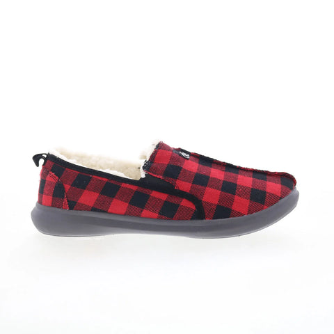 Spenco Supreme Slipper SP2000BUF Mens Red Slip On Loafer Slippers Shoes