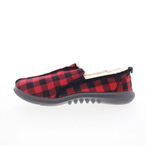 Spenco Supreme Slipper SP2000BUF Mens Red Slip On Loafer Slippers Shoes
