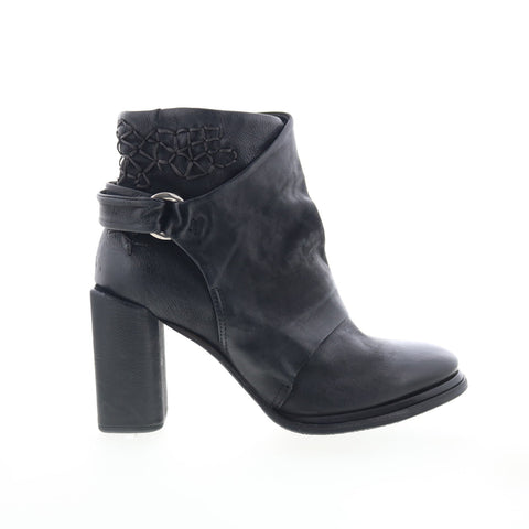 A.S. 98 Swanson Womens Black Leather Zipper Ankle & Booties Boots