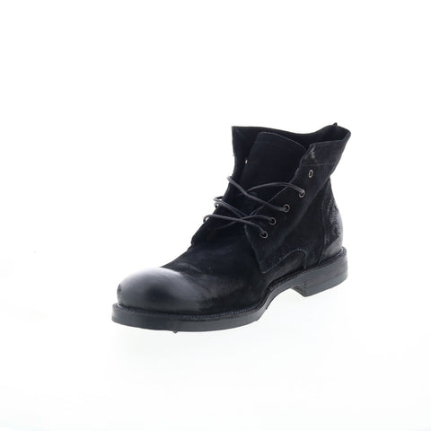 A.S. 98 Sye Mens Black Leather Lace Up Casual Dress Boots