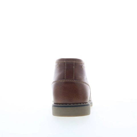 Steve Madden Symin Mens Brown Leather Lace Up Chukkas Boots
