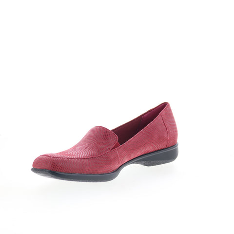 Trotters Jenn Mini Dots T1365-612 Womens Red Narrow Loafer Flats Shoes