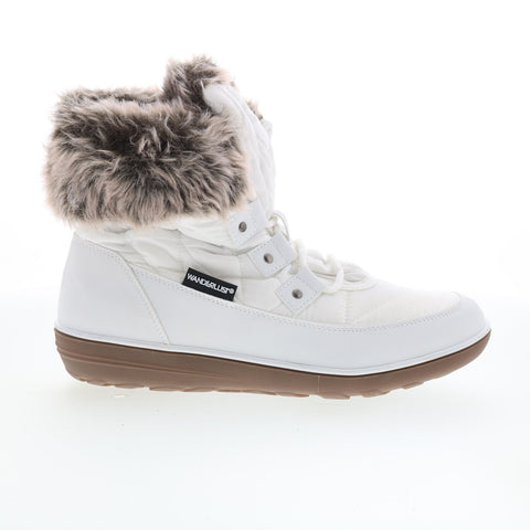 Wanderlust Snow Flake T18653 Womens White Wide Synthetic Casual Dress Boots