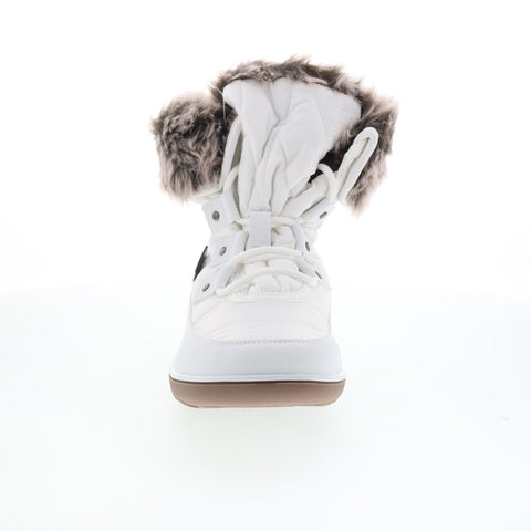 Wanderlust Snow Flake T18653 Womens White Wide Synthetic Casual Dress Boots