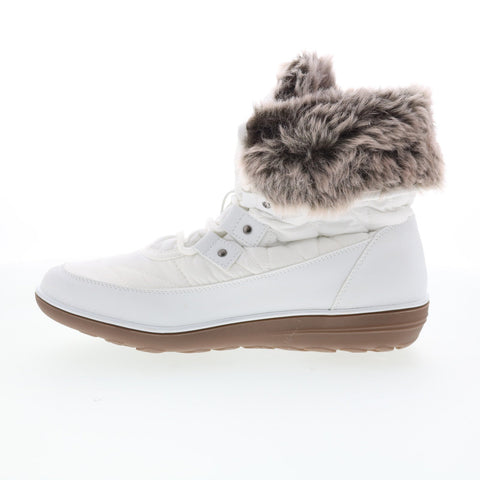 Wanderlust Snow Flake T18653 Womens White Wide Synthetic Casual Dress Boots