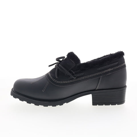 Trotters Belle T1966-013 Womens Black Synthetic Lace Up Ankle & Booties Boots