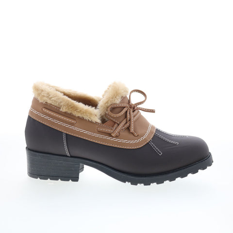 Trotters Belle T1966-217 Womens Brown Synthetic Lace Up Ankle & Booties Boots