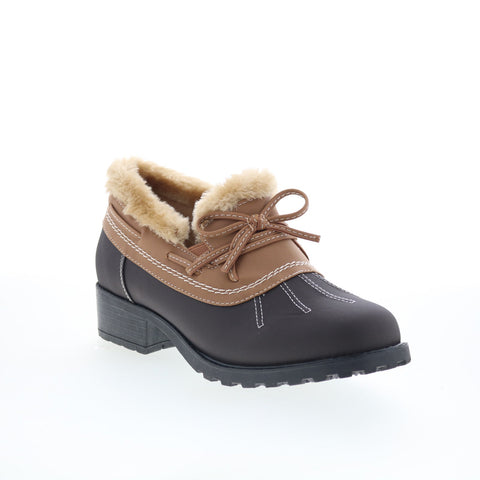 Trotters Belle T1966-217 Womens Brown Synthetic Lace Up Ankle & Booties Boots