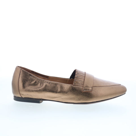 Trotters Emotion T2056-222 Womens Brown Leather Slip On Loafer Flats Shoes