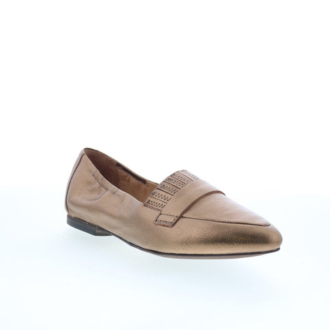 Trotters Emotion T2056-222 Womens Brown Leather Slip On Loafer Flats Shoes
