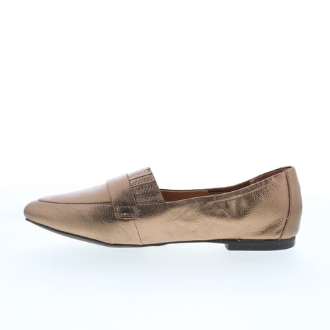 Trotters Emotion T2056-222 Womens Brown Leather Slip On Loafer Flats Shoes