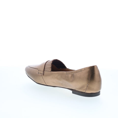 Trotters Emotion T2056-222 Womens Brown Leather Slip On Loafer Flats Shoes