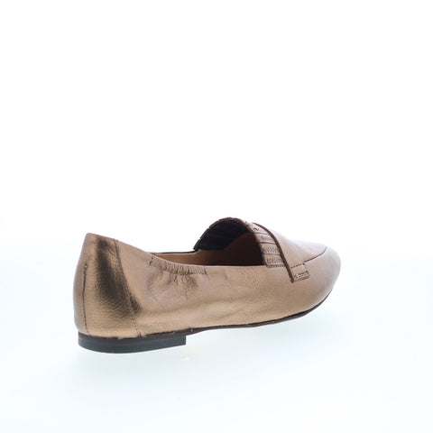 Trotters Emotion T2056-222 Womens Brown Leather Slip On Loafer Flats Shoes