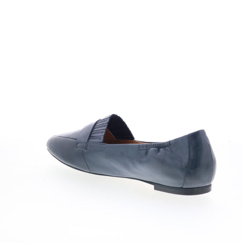 Trotters Emotion T2056-400 Womens Blue Leather Slip On Loafer Flats Shoes