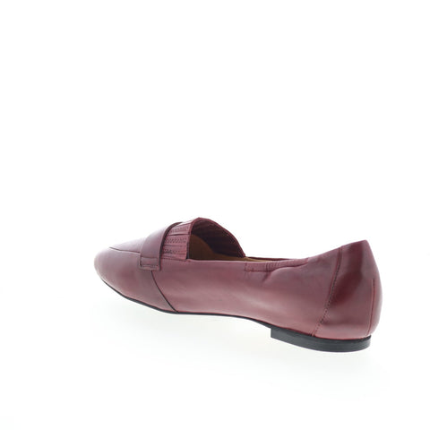 Trotters Emotion T2056-601 Womens Red Leather Slip On Loafer Flats Shoes