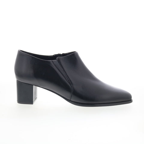 Trotters Keegan T2059-001 Womens Black Leather Zipper Ankle & Booties Boots
