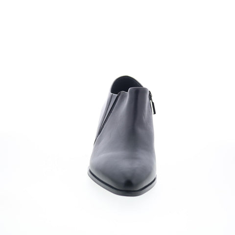 Trotters Keegan T2059-001 Womens Black Leather Zipper Ankle & Booties Boots