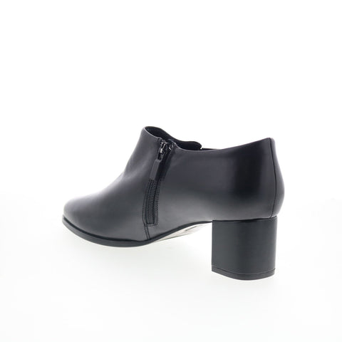 Trotters Keegan T2059-001 Womens Black Leather Zipper Ankle & Booties Boots