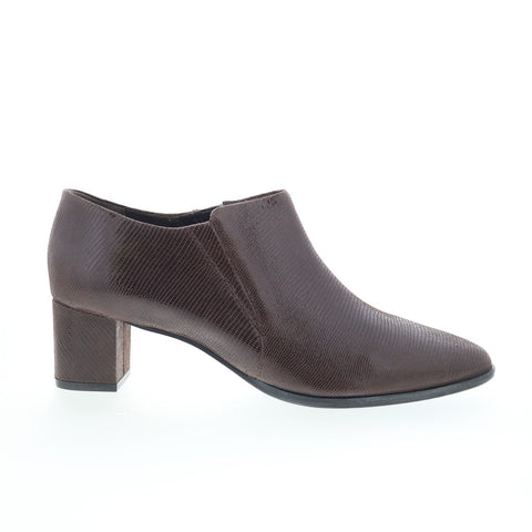 Trotters Keegan T2059-204 Womens Brown Leather Zipper Ankle & Booties Boots