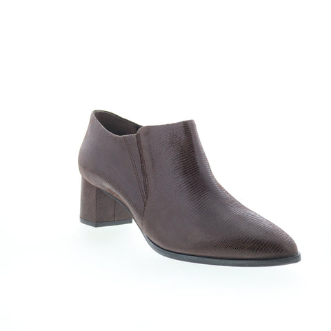 Trotters Keegan T2059-204 Womens Brown Leather Zipper Ankle & Booties Boots