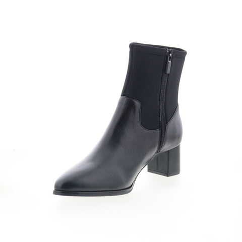 Trotters Kippy T2060-001 Womens Black Leather Ankle & Booties Boots