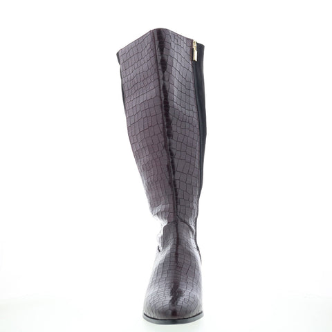 Trotters Kirby Wide Calf Womens Burgundy Extra Wide Casual Dress Boots