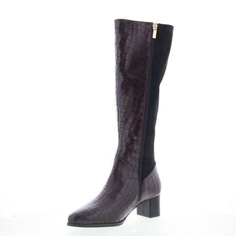 Trotters Kirby Wide Calf Womens Burgundy Extra Wide Casual Dress Boots