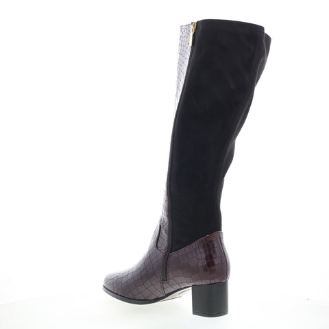 Trotters Kirby Wide Calf Womens Burgundy Extra Wide Casual Dress Boots