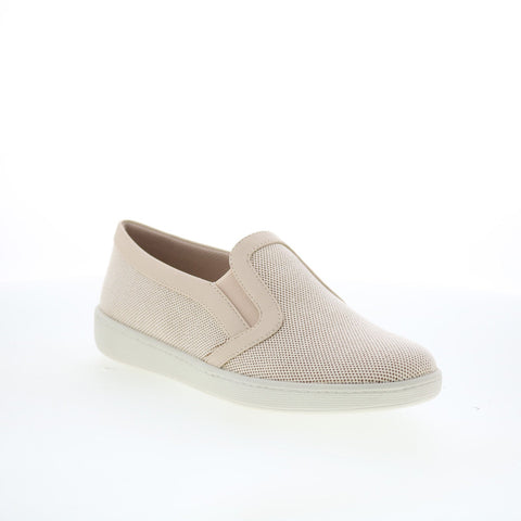 Trotters Alright T2101-137 Womens Beige Mesh Slip On Lifestyle Sneakers Shoes