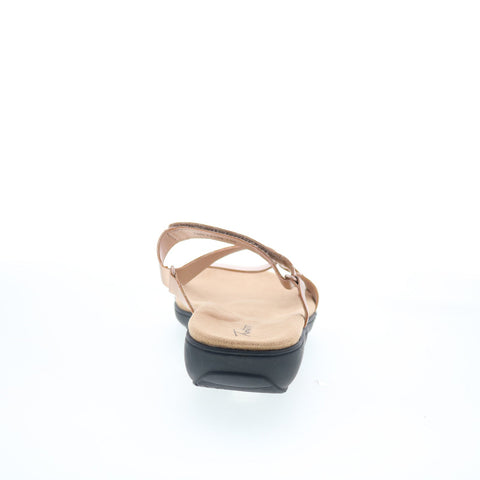 Trotters Raja T2108-708 Womens Beige Leather Strap Strap Sandals Shoes