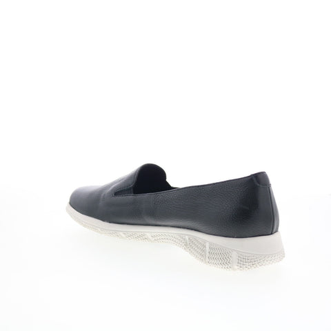 Trotters Universal T2110-001 Womens Black Leather Slip On Loafer Flats Shoes