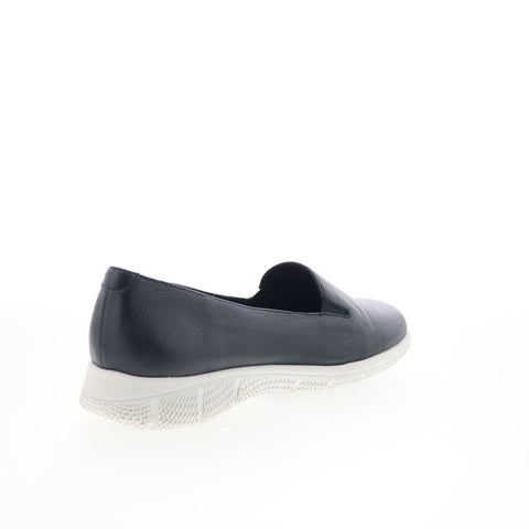Trotters Universal T2110-001 Womens Black Leather Slip On Loafer Flats Shoes