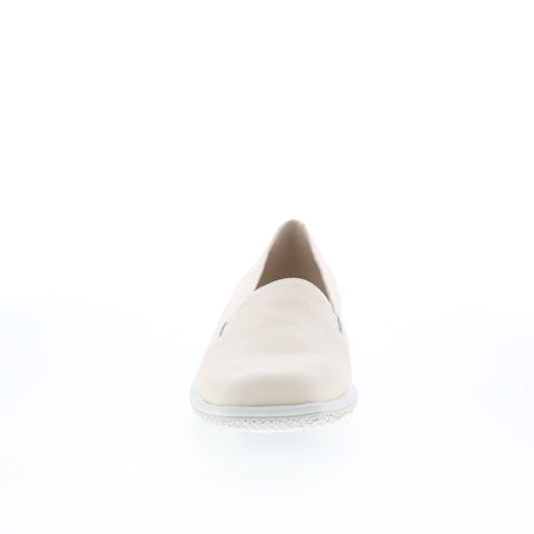 Trotters Universal T2110-126 Womens Beige Leather Slip On Loafer Flats Shoes